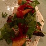 Chef Alex Harrell braised short rib with grilled peaches