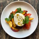 Heirloom Tomato Salad with Stone Fruit and Burrata South + Pine