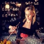 Charlotte pouring at Del Posto