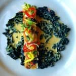 Wines of Argentina “Breaking Borders” Recipe contest – Smoked Ham Hock Adobo Croquette, Coconut Braised Kale