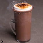 Homemade hot chocolate with the spirit of you choice