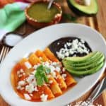 Entomatadas, corn tortillas covered with tomato and cheese @ Mexico in My Kitchen