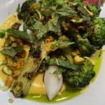 Wood grilled broccoli salad