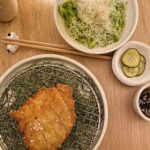 Pork Tonkatsu, Udon Verde, Pickled Cucumbers