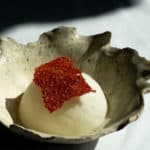 ‘Capresé’ ‘Burrata’, Olive oil & balsamic caviar, frozen whey, basil tigers milk, heirloom tomato