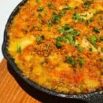 Baked Uni Mac & Cheese from Masako Morishita - Cheddar, Gruyère, cream sauce with Tamari, Uni and garlic bread crumbs